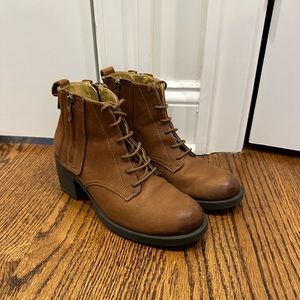 Bussola Brown Leather Heeled Booties Size EU 38 (7.5/8 US)